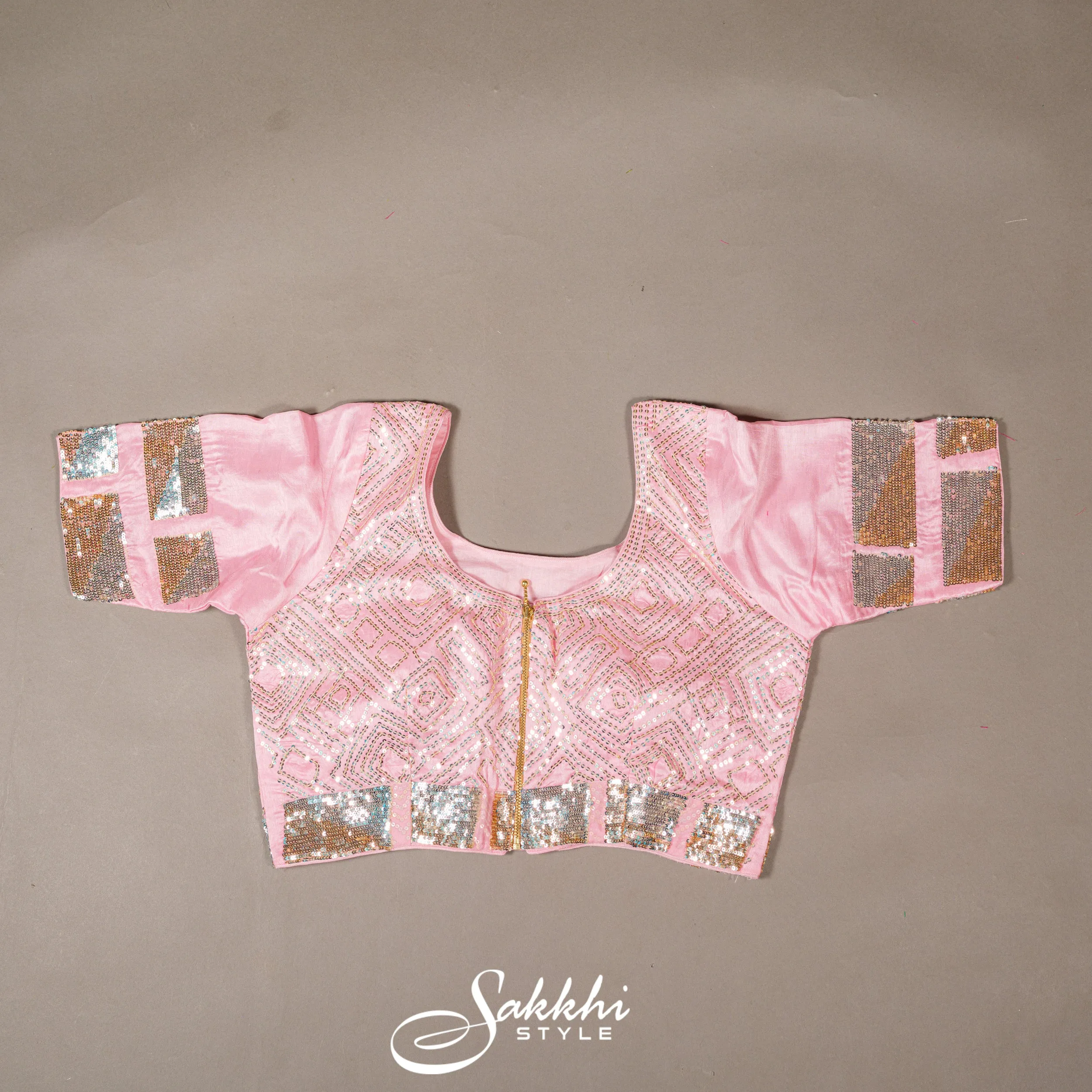 POWDER PINK SEQUIN EMBROIDERED SAREE