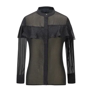Silk blouse #BLS2103 - Black silk Georgette